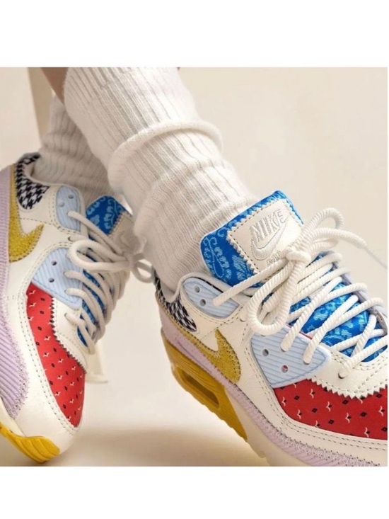 Nike Shoes - Nike Air Max 90 Patchwork Scrap SE Multi-Color Women’s Size 10